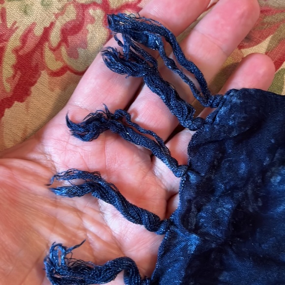 Vtg SUNGOD Size XL OSFA Sun Print Tie-Dye Blue Background Scarf Wrap Sarong NEW - Picture 15 of 15